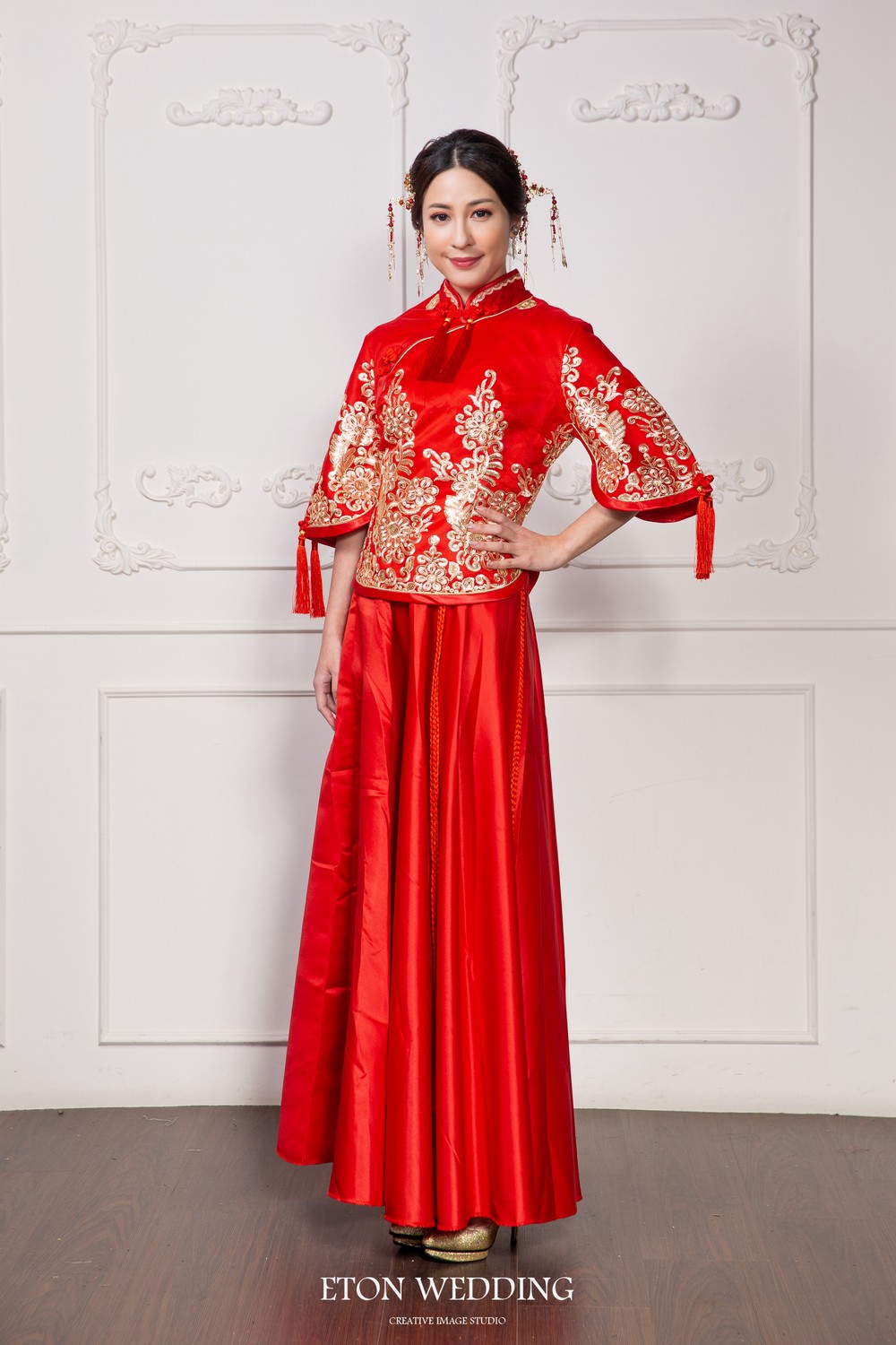 中式禮服,中式婚紗,秀禾服,龍鳳褂,旗袍婚紗,改良式旗袍